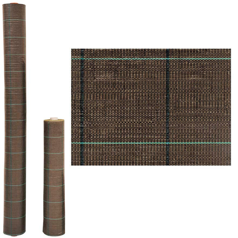 Telo Pacciamatura da Giardino in Polipropilene Rama Ground Nero e Marrone Varie Misure