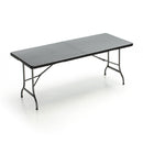 Tavolo Birreria da Giardino Pieghevole in Rattan Taddei Plastik 180 Nero