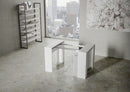 Consolle Allungabile 90-296x48x77 cm in Nobilitato Bianco