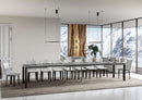  Tavolo Allungabile 140-400x90x77 cm Everyday Cemento Gambe Antracite