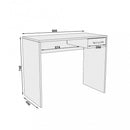 Scrivania Porta Pc Tom Bianco 90x45x74 h cm in Truciolare bilaminato Bianco