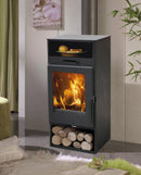 Stufa a Legna 6,3 kW 87,9x36x42 cm Nijar Nera