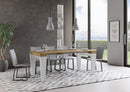 Consolle Allungabile 90-300x40x77 cm in Nobilitato Marrone e Bianco
