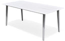 Tavolo Rettangolare da Giardino 180x90cm in Alluminio Vorghini Recanati Bianco
