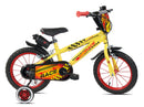Bicicletta per Bambini 16" Turbo Race Freni Caliper e Stabilizzatori in Acciaio Hi-Ten Giallo     
