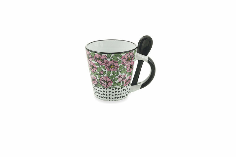 Set 24 Tazzine da Caffè Ø6x6,5 cm in Gres Villa d'Este Home Tivoli Carribbean Queen