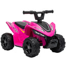 Quad Elettrico per Bambini 18-48 Mesi 6 V 2 km/h 67x38,5x43 cm con Marce Avanti Portata 25 kg in PP e Acciaio Fucsia      