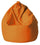 Poltrona a Sacco Pouf in Similpelle Arancio Avalli