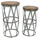 Set 2 Tavolini Rotondi in Legno