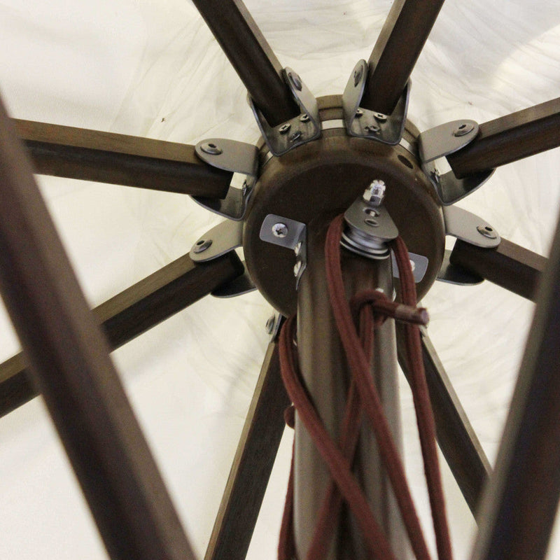 Ombrellone da Giardino 3x3 m Palo Ø48 mm Venere in Legno Marrone