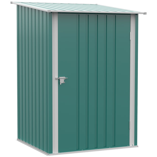sconto Casetta Box da Giardino Porta Attrezzi 100x103x160 cm in Acciaio Galvanizzato Verde