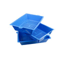Lettiera per Gatti 42 cm con Sistema Autopulente a 180° Tre Vaschette con Bordi