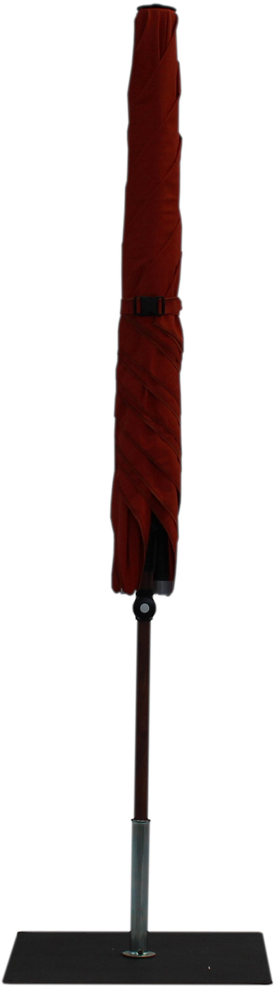 Ombrellone da Giardino 2x2 m Palo Ø38 mm in Alluminio Effetto Legno Tessuto Olefin Trend Wood Terracotta