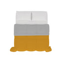 Piumino Matrimoniale in Microfibra 120gr Doubleface Ocra/Grigio Chiaro