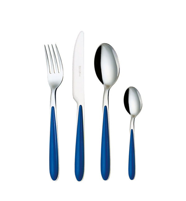 Servizio Set di Posate 24 Pezzi in Acciaio Eme Caribe Blu 55 prezzo