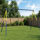 Struttura per Altalena da Giardino 260x160x178 cm con 4 Ganci in Acciaio Blu      