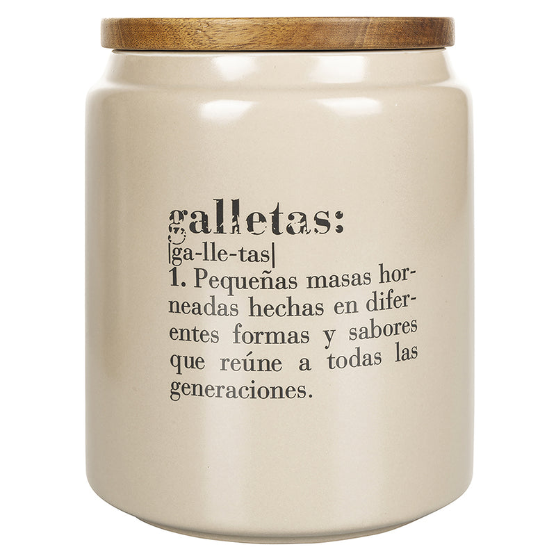Barattolo Biscotti con scritta "Galletas" 800 ml in Gres VdE Tivoli 1996 Spagnolo