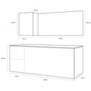 Mobile da Bagno sospeso Samoa 01 Laccato Grigio TFT