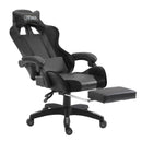 Sedia Gaming con Poggiapiedi in Similpelle Nero