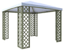 Gazebo da Giardino in Legno 3x3m con Copertura in PVC Taini Fox Pocket