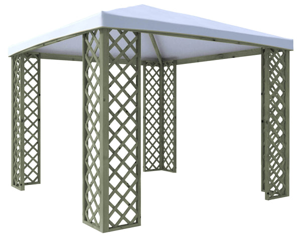 Gazebo da Giardino in Legno 3x3m con Copertura in PVC Taini Fox Pocket online