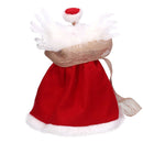 Puntale tessuto angelo bianco e rosso cm Ø22xh30