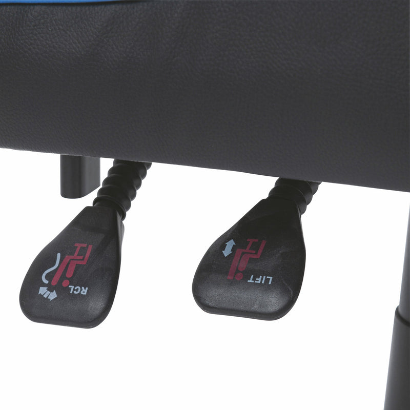 Sedia da Gaming 61x56x123 cm in Similpelle Nera e Blu