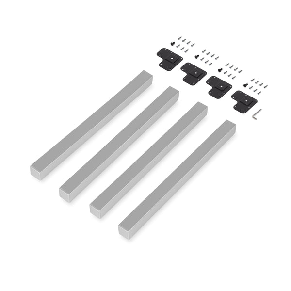 Set 4 Gambe Tavolo 50x50 mm in Acciaio Emuca Alluminio sconto