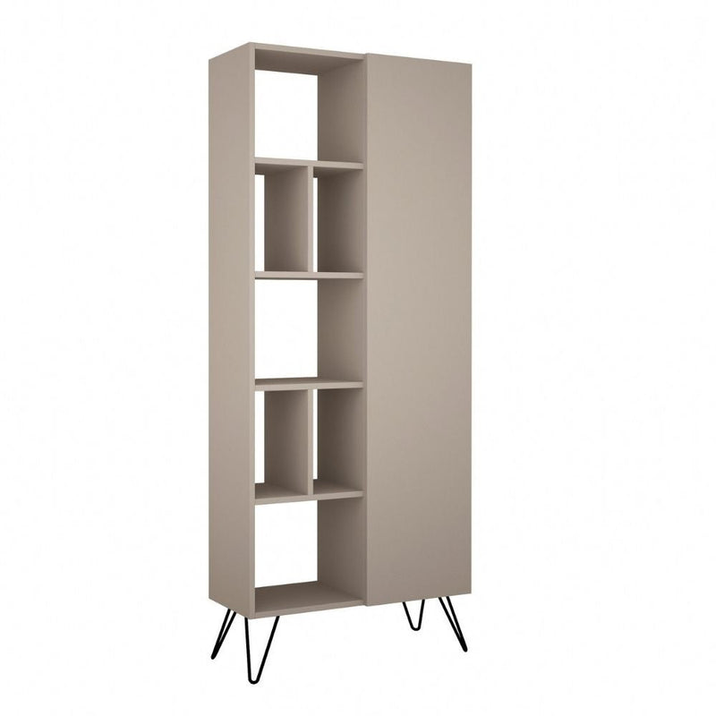 Libreria Jedda 80,6x191 cm tortora con anta  