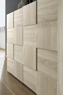 Mobile Vetrina 2 Ante 120x42x166 cm in Legno TFT Chequers Rovere Samoa