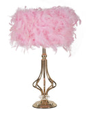Lampada da Tavolo Tarty Rosa Ø25x54 cm in Ferro e Plastica Rosa e Bianco      