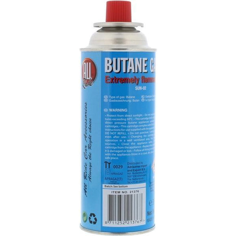 Set 4 Cartucce Gas Butano da 227 gr Ricarica Gas Ø70 x 20 cm Ideale per Campeggio Barbecue