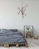 Lampada a Sospensione da Interno  E27 in Metallo Nero Opaco