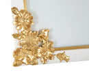 Cornice Flosh 25,8x2x30,5 cm in Poliresina e Vetro Crema e Oro