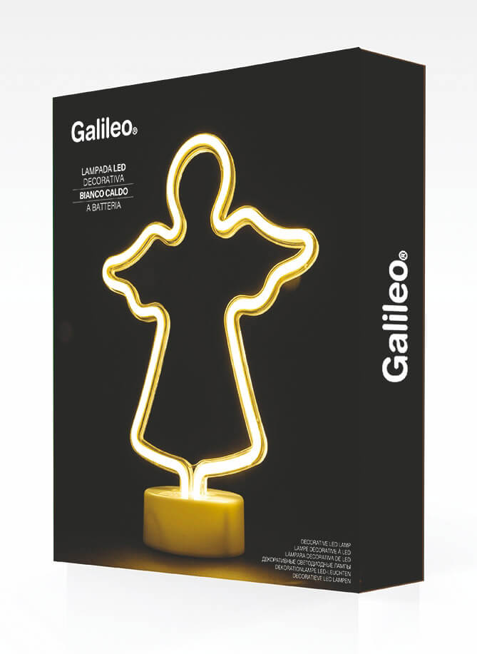 Angelo Luminoso Neon a Led H30  cm Soriani Bianco