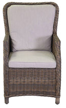 Sedia Poltrona da Giardino in Polyrattan con Cuscini Baltimora