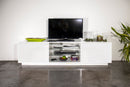 Mobile TV 2 Ante 180x41,4x46 cm Bloom Bianco Lucido