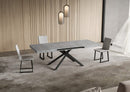 Tavolo Allungabile 140-224x80x74 cm Niket Cemento Gambe Antracite