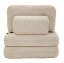 Poltrona Letto Faster Bianca 80x100x80 cm in Spugna e Poliestere Bianco      