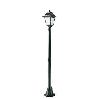 acquista Lampada Palo Medio per Giardino Colore Nero da Esterno Linea Quadrata Sovil