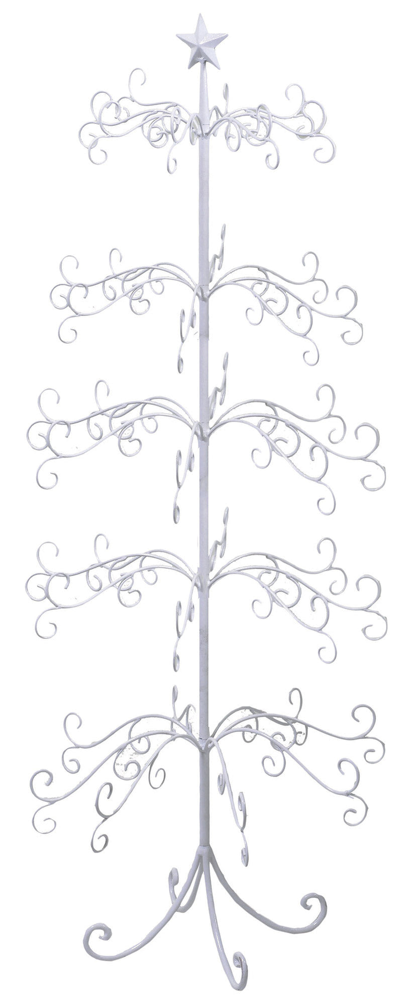 Albero di Natale in Metallo Ø70x154cm Bianco