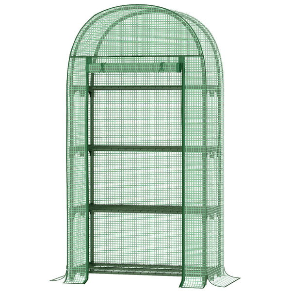 Serra da Giardino con Ripiani 80x49x160 cm in Metallo Verde acquista
