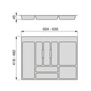 Portaposate per Cassetti da Cucina 70 cm in Plastica Emuca Grigio