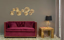 Lampada da Muro Dishy Glam 5 Luci 138x9x50 cm in Ferro Oro