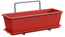 Vaso 60x17x14,5 cm in Polipropilene con Supporto Kit Wall Cassetta Mare 60 Scarlet