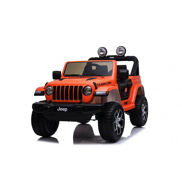Macchina Elettrica per Bambini Fuoristrada Jeep Wrangler Rubicon 12V con Telecomando Arancione sconto
