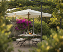 Ombrellone da Giardino 3x3 m Palo Ø48 mm in Legno Vorghini De Lux Ecrù