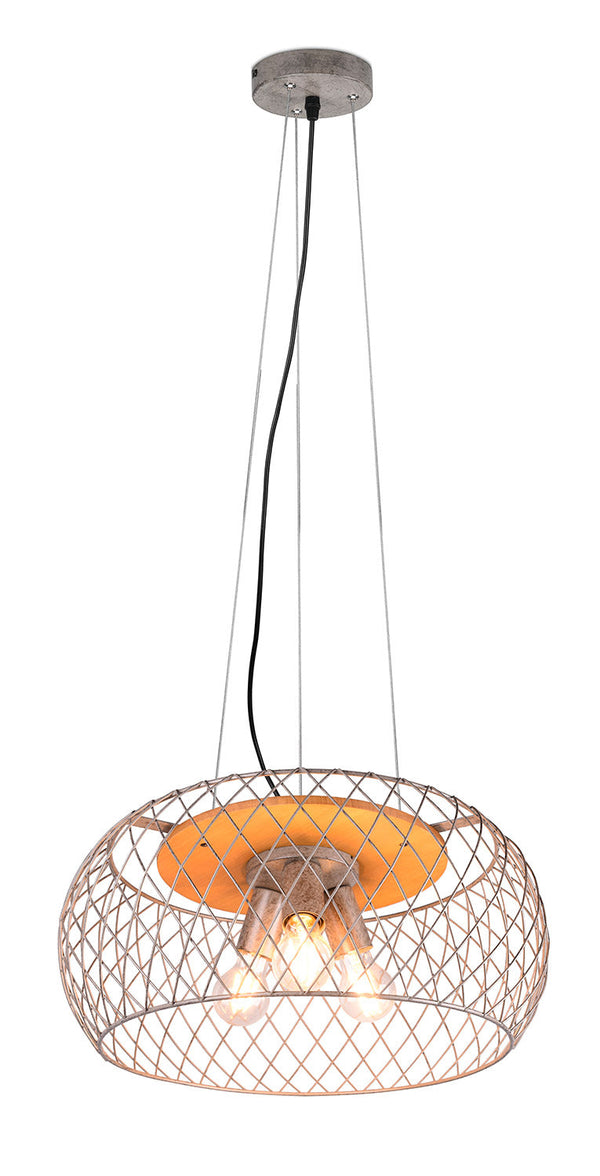 online Lampada a Sospensione da Interno Attacco E27 in Metallo Nichel Satinato