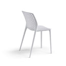 Set 4 Sedie Impilabili 80x45x50 cm in Polipropilene e Fibra di Vetro Wanda Bianco