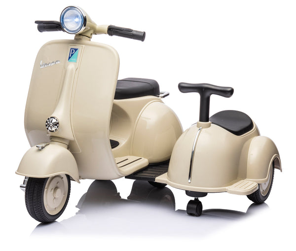Piaggio Vespa con Sidecar Small Elettrica 6V per Bambini Crema prezzo